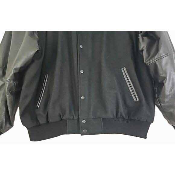 Vintage MTM Recognition ~Men's XXL~ Black Bomber Jacket Oklahoma City 80s 90s - Picture 7 of 14